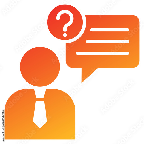 Opinion Glyph Gradient Icon