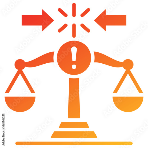 Dispute Glyph Gradient Icon