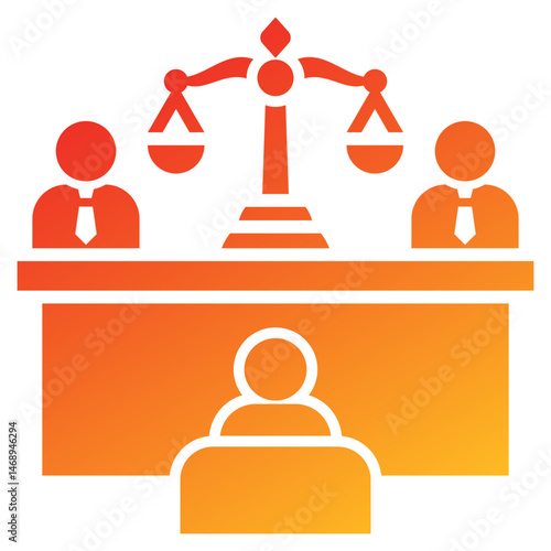 Court Glyph Gradient Icon