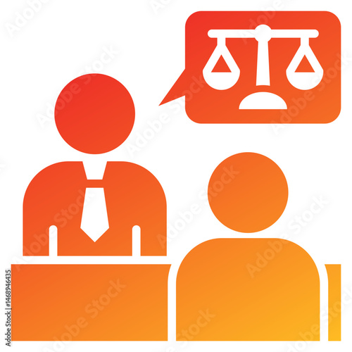 Counsel Glyph Gradient Icon