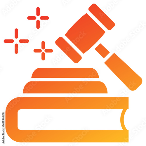Legal Glyph Gradient Icon