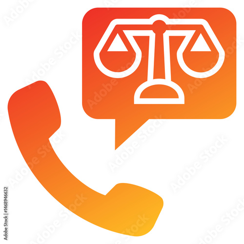 Hotline Glyph Gradient Icon
