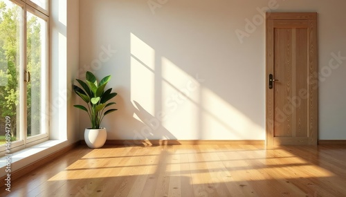 Wallpaper Mural Warm, rich brown hardwood flooring in a sunlit room , house, detail Torontodigital.ca