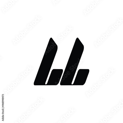 LL monogram logo design letter text name symbol monochrome logotype alphabet character simple logo