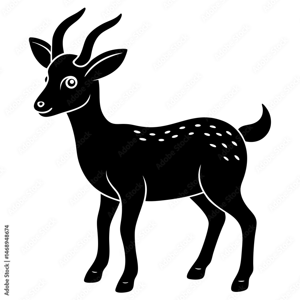 Fototapeta premium silhouette of deer