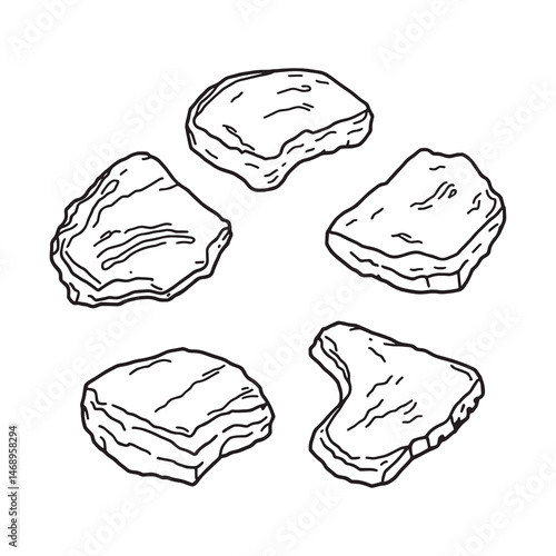Texas brisket barbecue cooking line art illustration