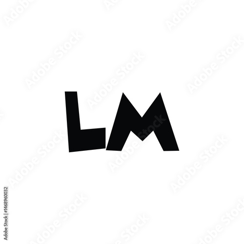 LM monogram logo design letter text name symbol monochrome logotype alphabet character simple logo