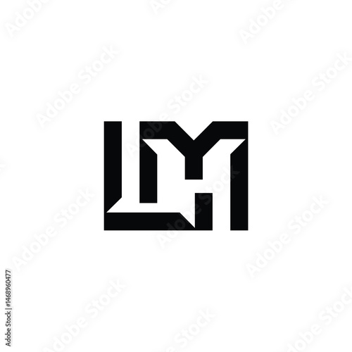LM monogram logo design letter text name symbol monochrome logotype alphabet character simple logo