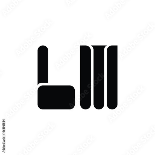 LM monogram logo design letter text name symbol monochrome logotype alphabet character simple logo