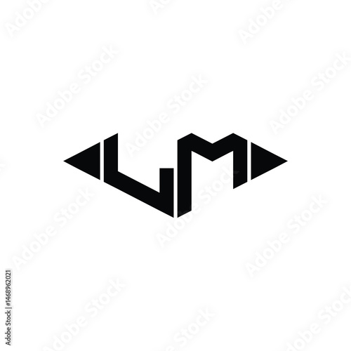 LM monogram logo design letter text name symbol monochrome logotype alphabet character simple logo