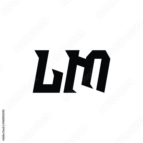LM monogram logo design letter text name symbol monochrome logotype alphabet character simple logo