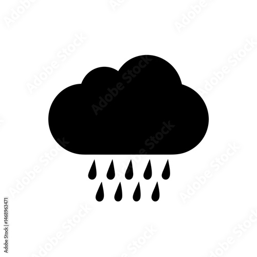 cloud with rain icon vector illustration