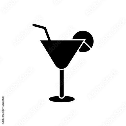 cocktail glass icon vector illustration