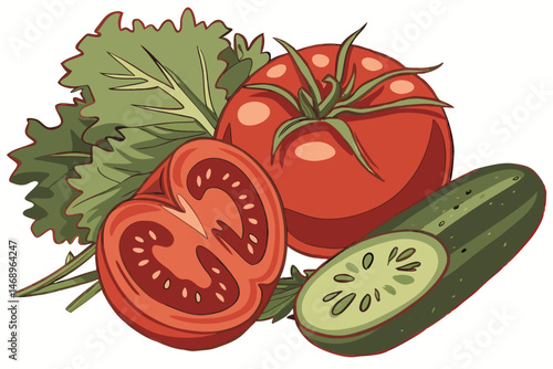 169 tomatoes, fresh vegetables, vibrant red, juicy, sliced, close-up, food photography, high-quality, detailed, photorealistic