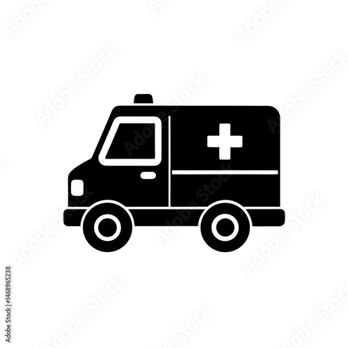 Wallpaper Mural Ambulance Silhouette Icon Vector Illustration Torontodigital.ca