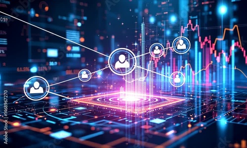 Digital Network: Data Visualization and User Connections