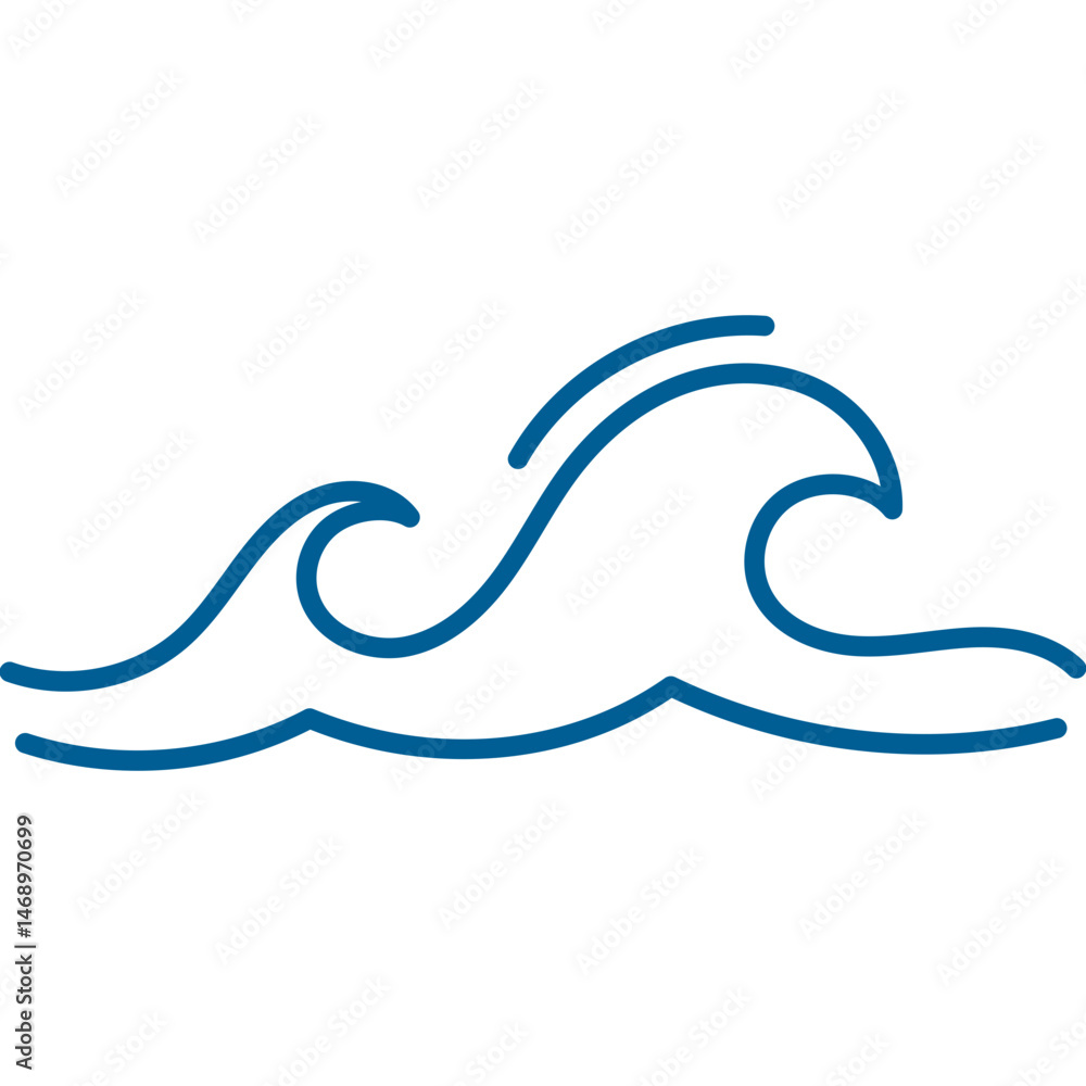 Obraz premium Simple Wave Line