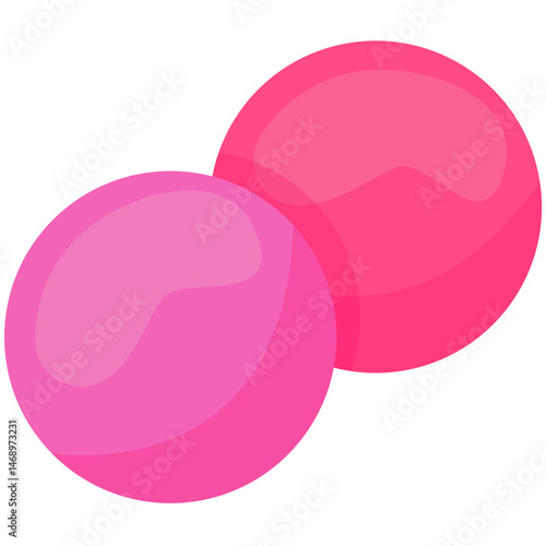 Pink Bubblegum Candy Illustration
