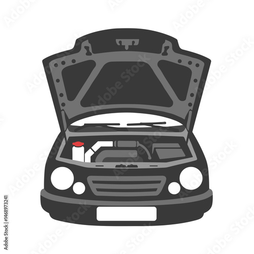 Car Engine Maintenance Illustration  