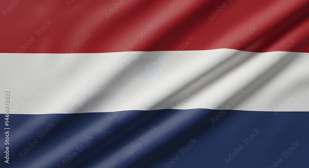 Fototapeta premium Flag of Netherlands with Wave Effect