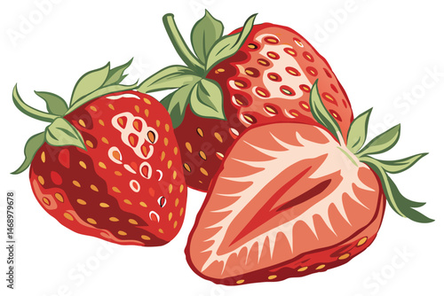 174 fresh,juicy,ripe,vibrant,succulent,strawberries,fruit,food,natural,organic,closeup,still life,high quality,detailed,photorealistic
