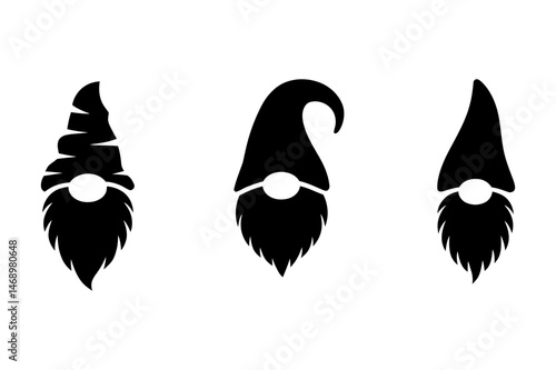 Gnome silhouette vector christmas holiday gnomes