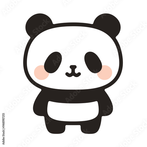 Cute panda illustration, great for sticker or icon design.