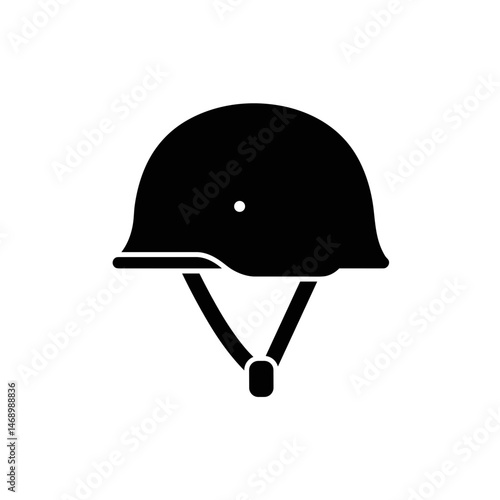 Victory Day helmet icon silhouette on a white background  