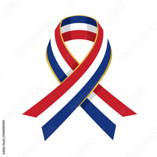 Victory Day ribbon in red, white, and blue colors  