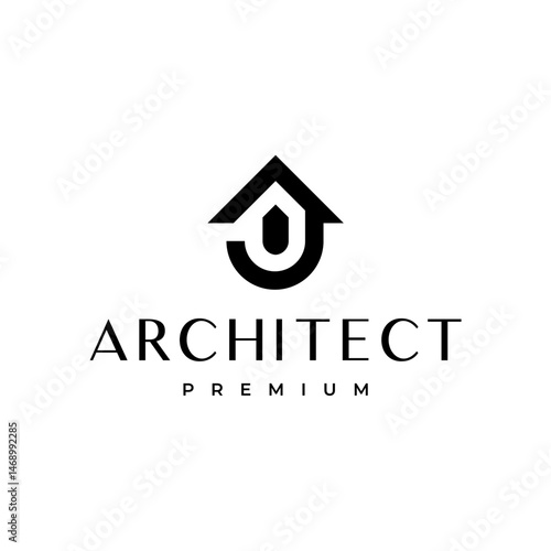 J letter house home logo vector icon illustration	
