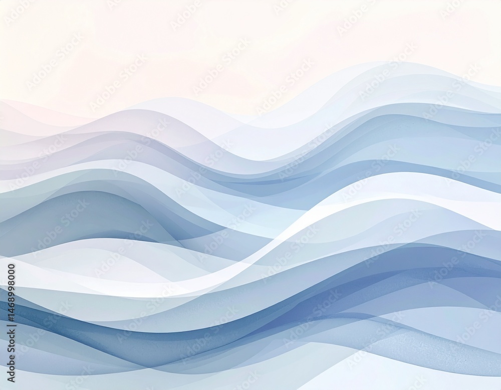 Fototapeta premium 水彩画風の波のような不思議な背景