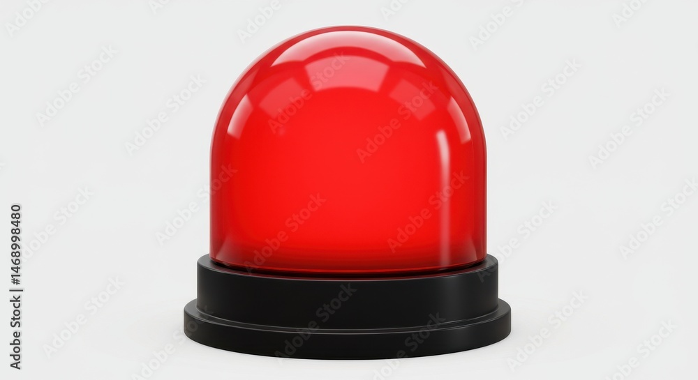 Red flashing emergency light on white background Red flashing emergency light on white background