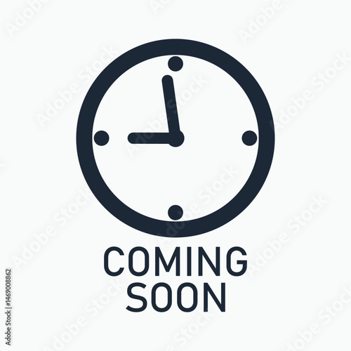 Minimalist Clock Icon with 
