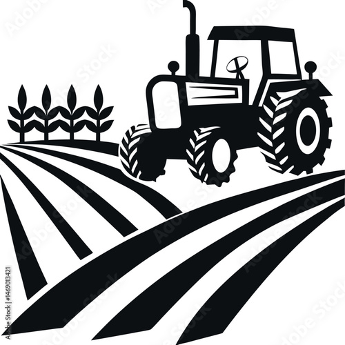 tractor on the road
