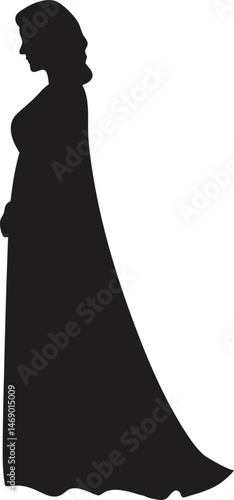 Wallpaper Mural Silhouette of a woman in a long dress. Torontodigital.ca