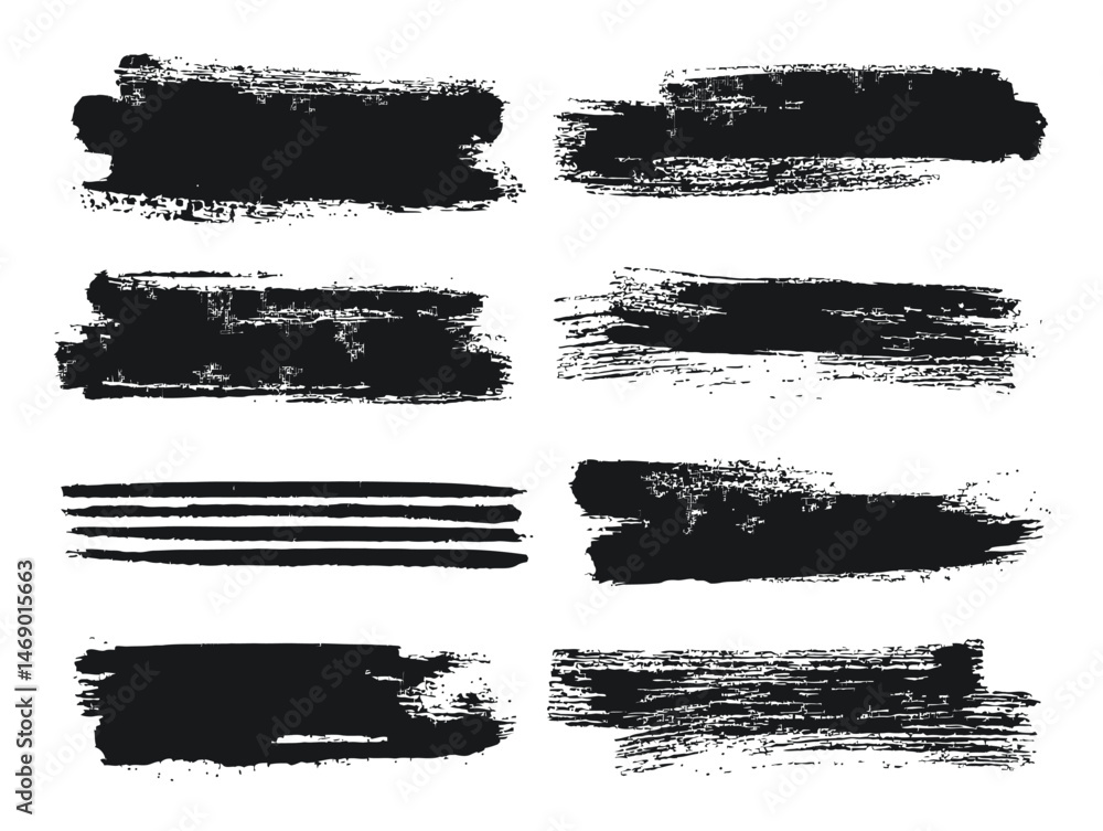 Abstract black brush strokes on white create a minimalist design. Abstract black brush strokes on white create a minimalist design.