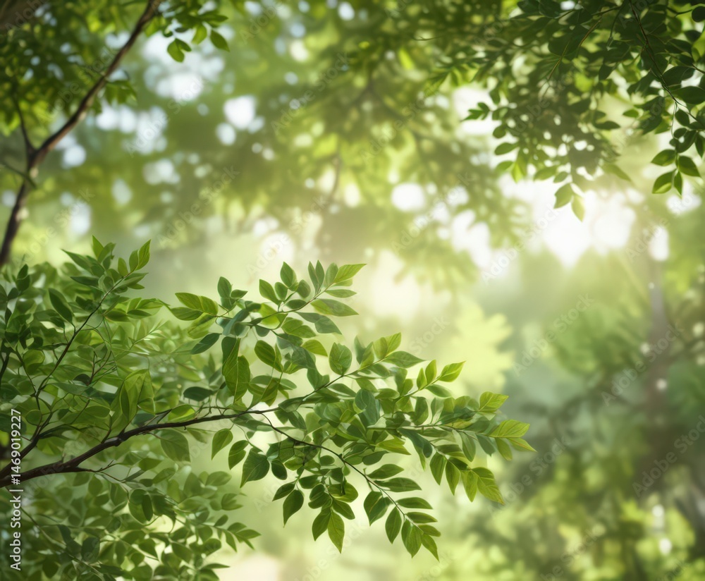 Soft, dreamy bokeh of sunlit green leaves and branches , leaves, green Soft, dreamy bokeh of sunlit green leaves and branches , leaves, green