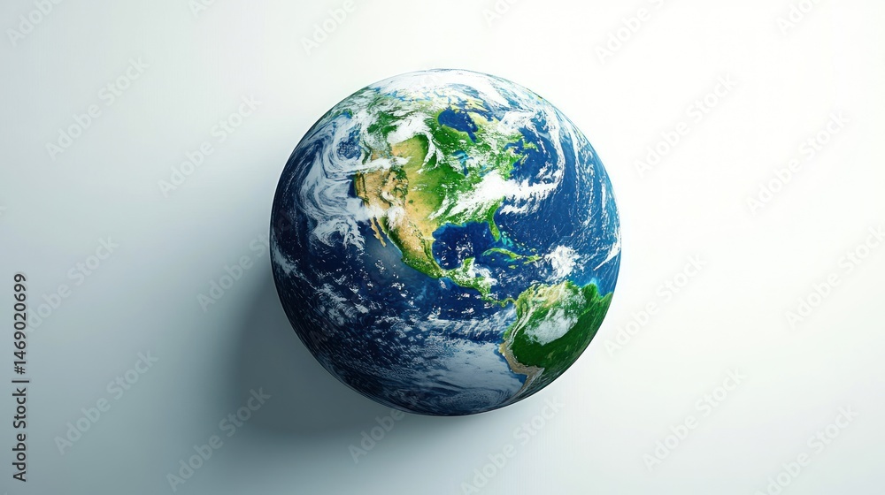 Earth globe, realistic depiction Earth globe, realistic depiction