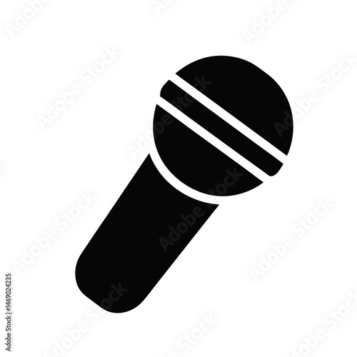 microphone icon silhouette filled
