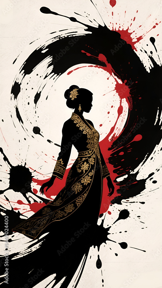 Obraz premium Kebaya Design Abstract 007