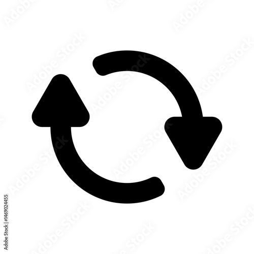 refresh sync icon silhouette filled

