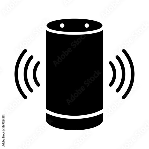 smart speaker icon silhouette vector
