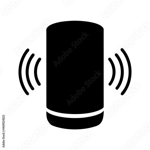 smart speaker icon silhouette filled
