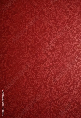 Intricate red damask wallpaper, rich texture, elegant design , pattern, rich pattern, luxury pattern