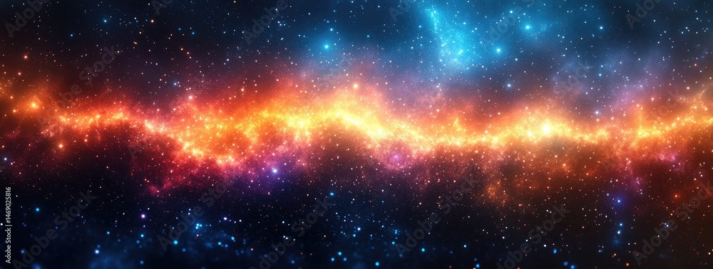 Obraz premium Colorful celestial nebula display of vibrant hues.