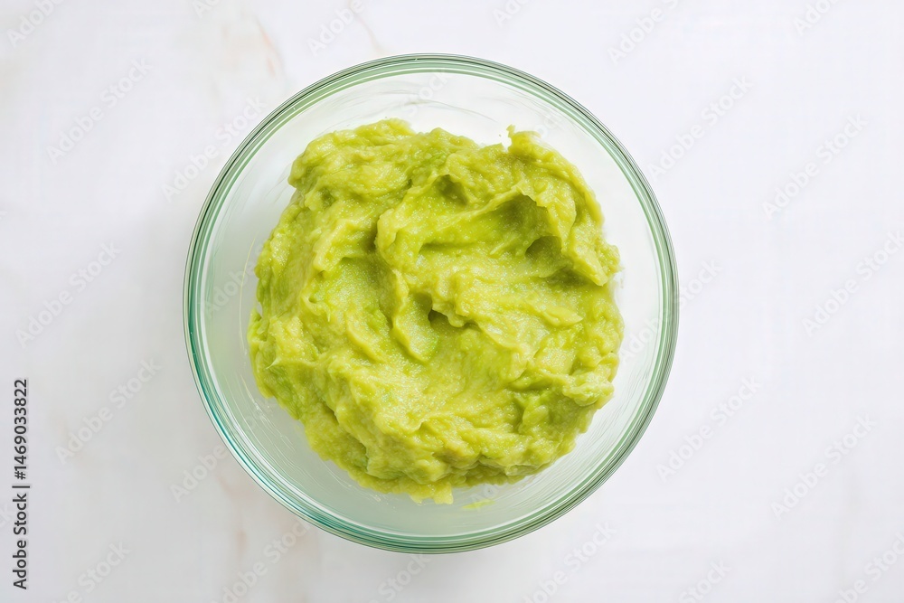 Green avocado puree and yellow applesauce side by side on white background
Green avocado puree and yellow applesauce side by side on white background