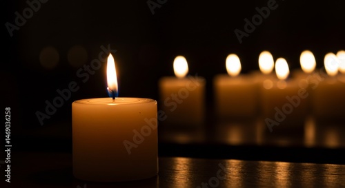 Evocative Candlelight, A Serene Ambiance of Warmth and Reflection