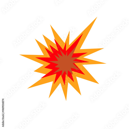 Set of Black Cartoon Explosion shape. starburst, comic cartoon shape design element vector illustration