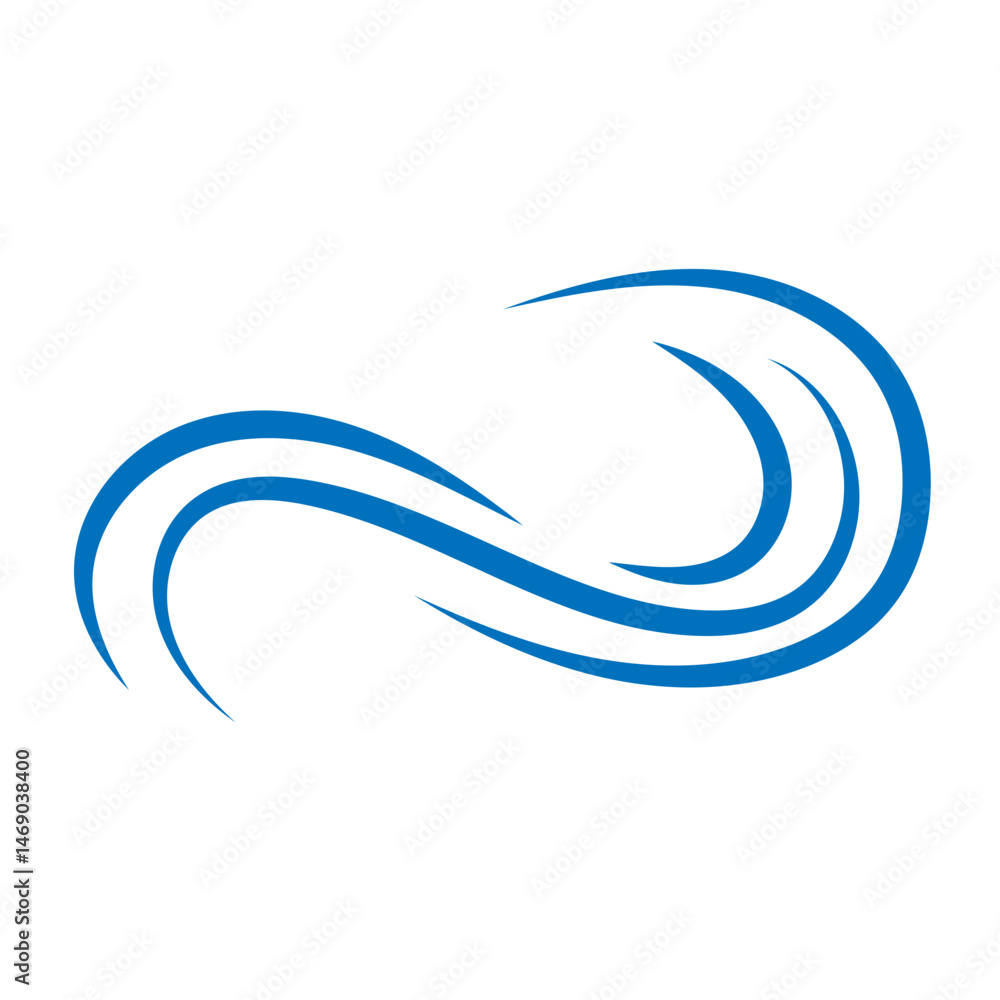 Naklejka premium Simple Wave Line