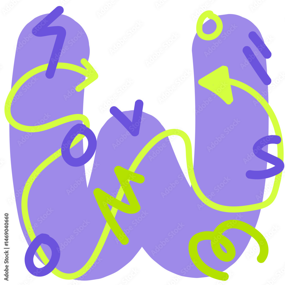 Fun Doodle Scribble Alphabet Font Graphic Illustration Fun Doodle Scribble Alphabet Font Graphic Illustration